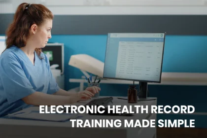 Healthcare staff using EHR