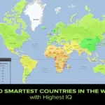 Smartest countries map