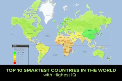 Smartest countries map