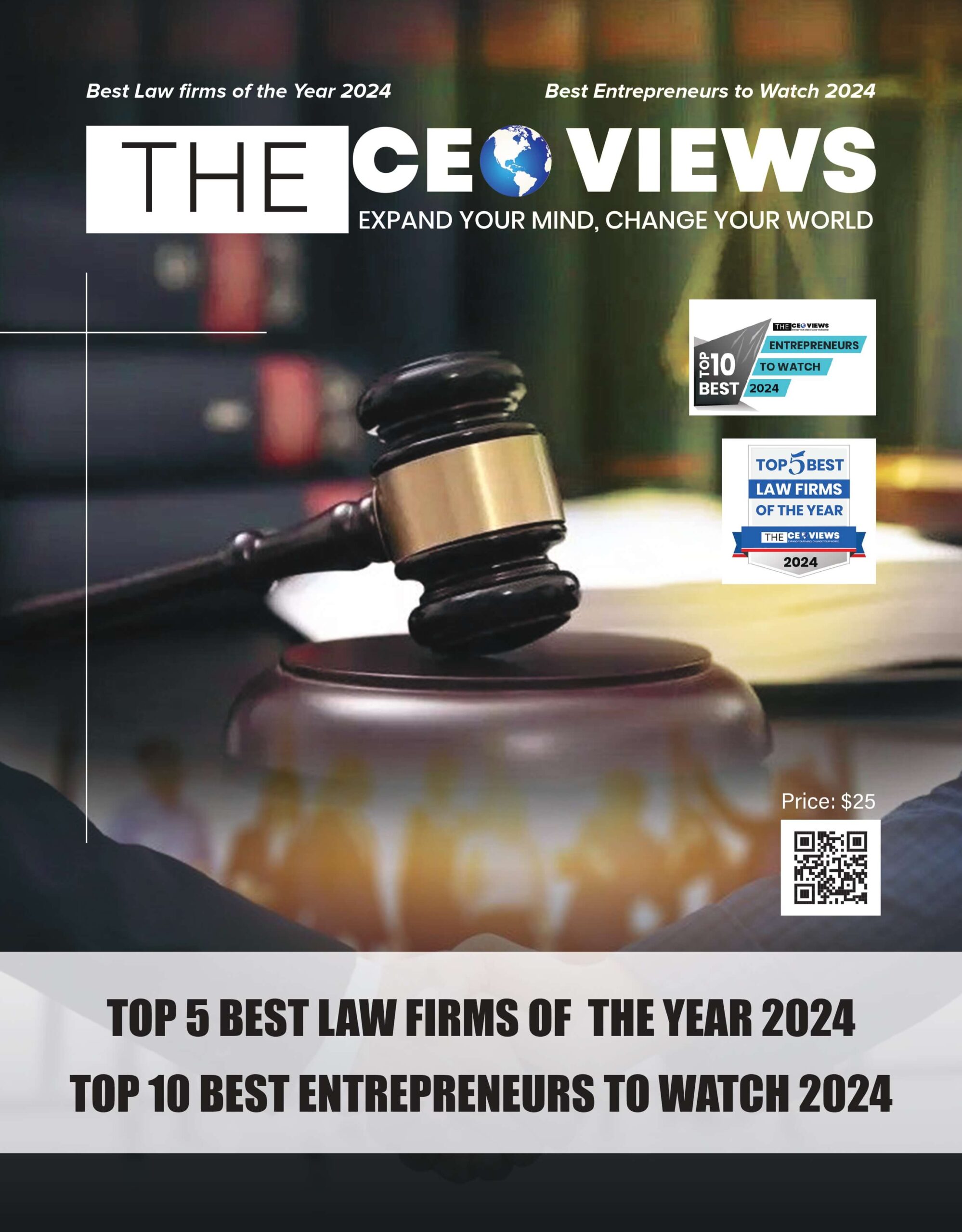 top 5 best law firms top 10 best entrepreneurs to watch 2024 Cover