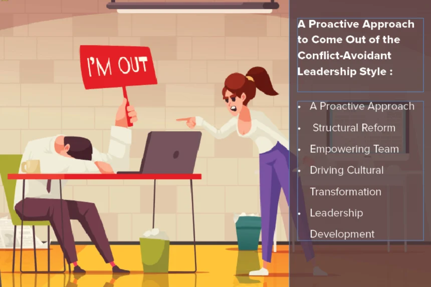 Leader resolving workplace conflict