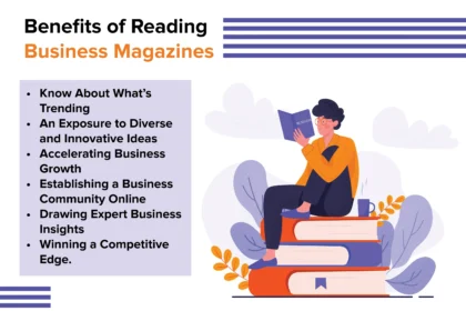Reading business magazines