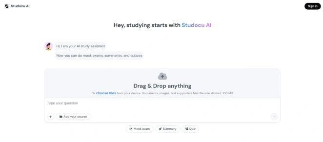 Studocu AI Mock Exams Studocu AI Mock Exams