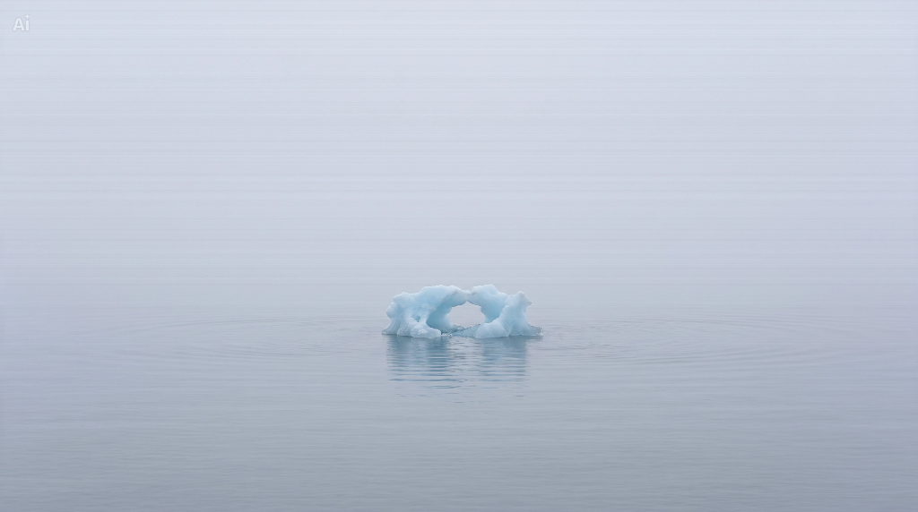Pale Fog Around a Small Ice Formation Pale Fog Around a Small Ice Formation